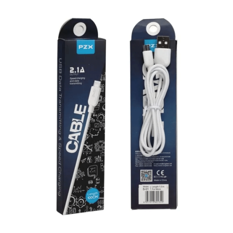 PZX S-01 Fast Charging Cable 1m -Color: Black