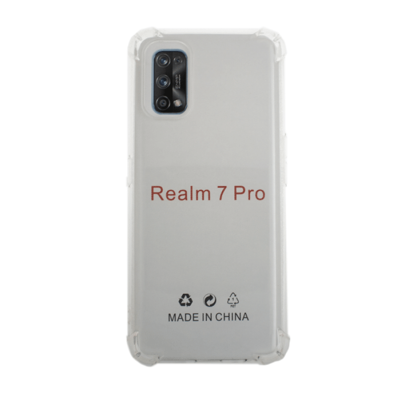 Siliocone Case for Anti Shock 1.5mm for Realme 7 Pro - Color: Clear