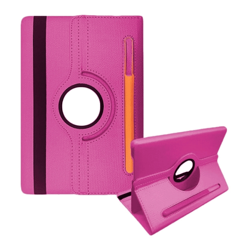 Θήκη Rotating 360 Stand with Pencil Case για Universal 7-8'' - Color: Pink