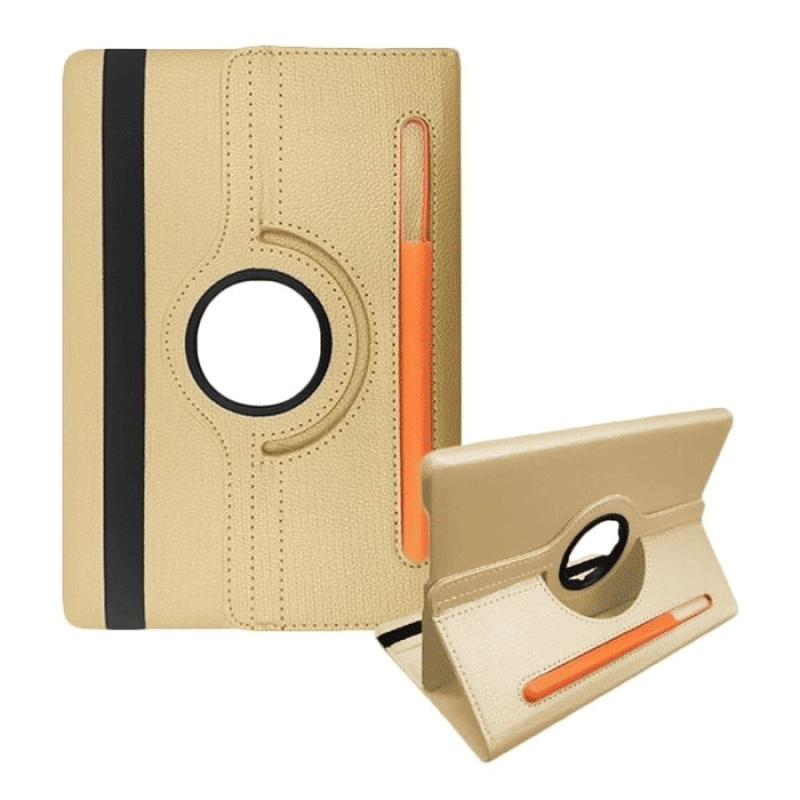 Θήκη Rotating 360 Stand with Pencil Case για Universal 7-8'' - Color: Gold