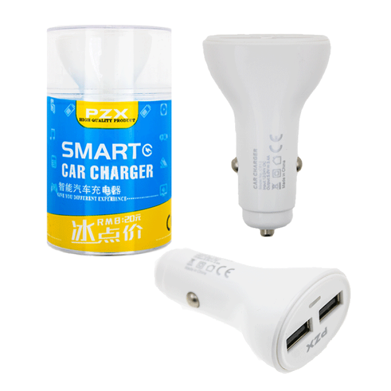 PZX Smart Car Charger C913 με Δύο Υποδοχές USB 3.4A