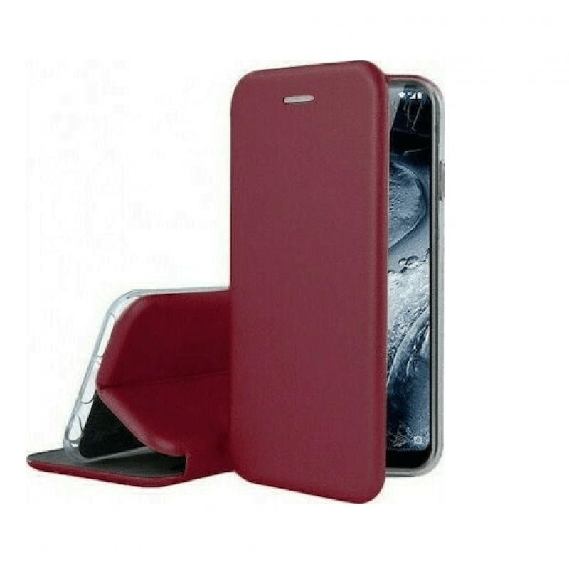 OEM Smart Magnet Elegance Book For Samsung Galaxy A13 4G - Color : Bordo