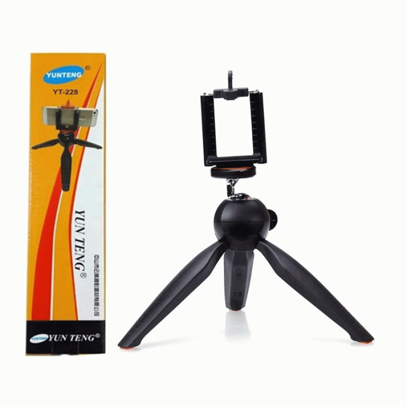 Yuntfng XH-228 Mini Tripod With Desktop Tripod For Camera and Mobile Phone – Black