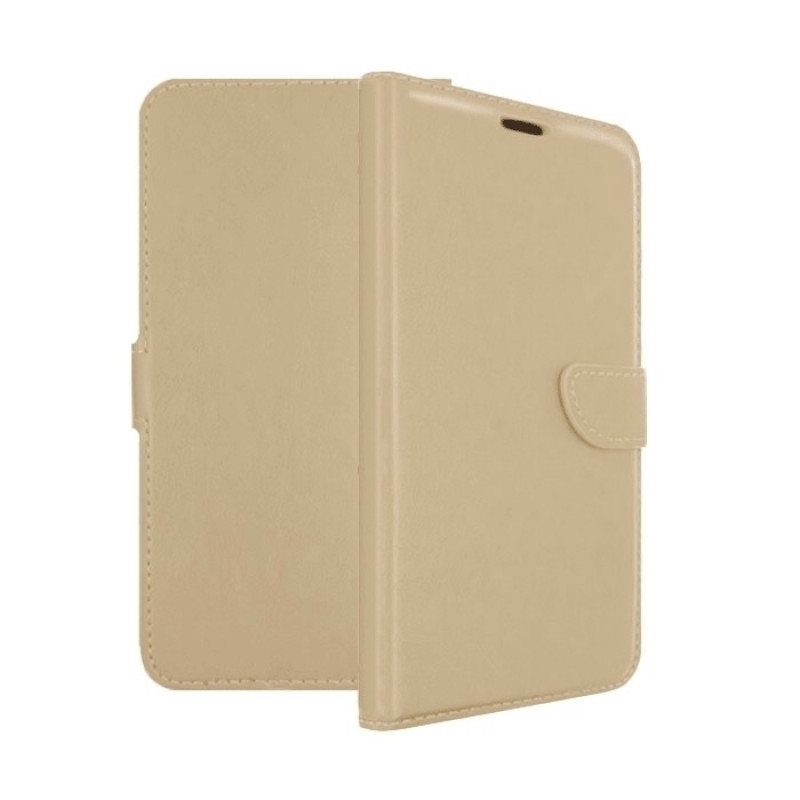 Leather Book Case with Clip For Xiaomi Poco X4 Pro 5G- Color: Gold