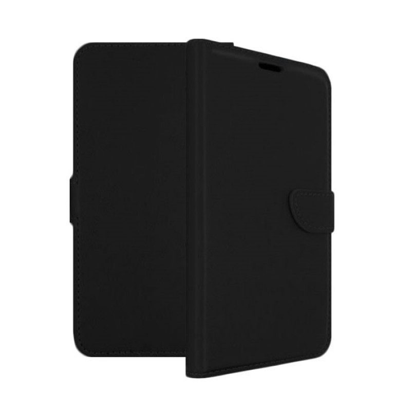 Leather Book Case with Clip For Samsung X Cover 4- Color: Black