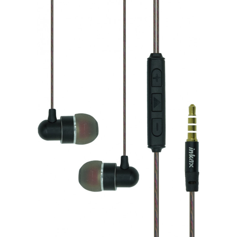 Inkax EA-01 In-ear Handsfree with 3.5mm Plug - Color: Black