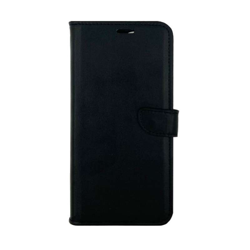 Leather Book Case with Clip for Samsung S7 - Color: Black