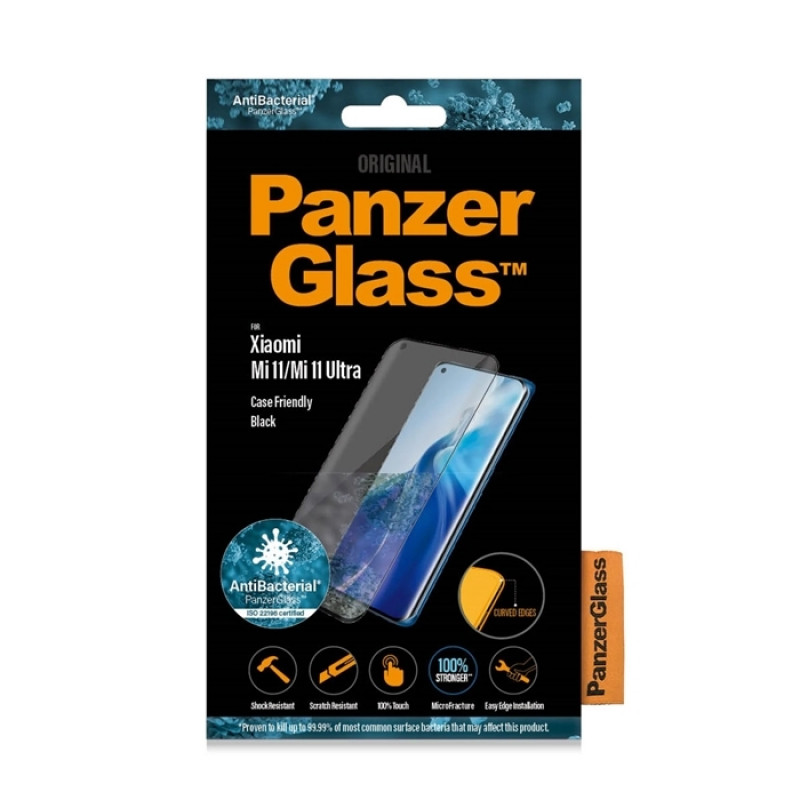 Screen Protector Half Glue Tempered Glass for Xiaomi Mi 11 - Color: Black