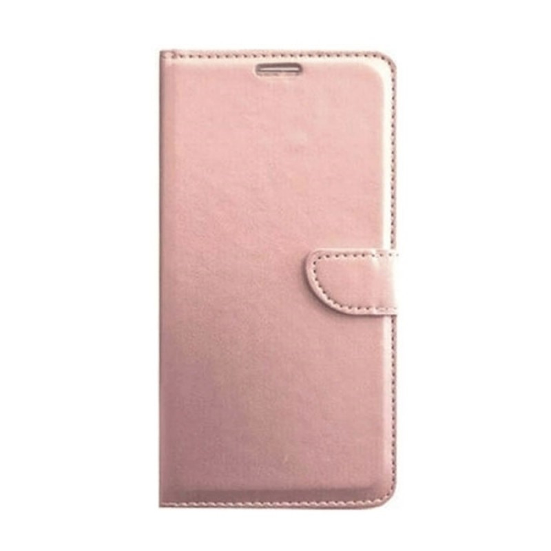 Leather Book Case with Clip for Xiaomi Poco M3 Pro - Color: Rose Gold