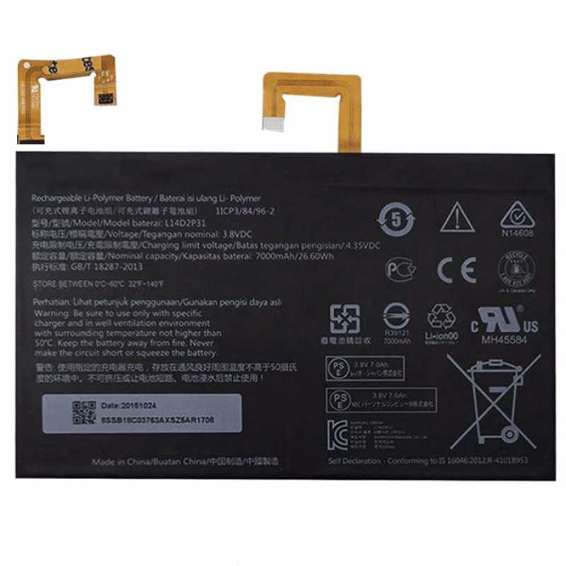 Battery Lenovo L14D2P31 for Tab 2 A10-70F - 7000 mAh version A , bulk