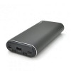 PZX V23 Power Bank 20000Mah with Dual Cables Built-in Type C and Lightning Cables - Color: Black