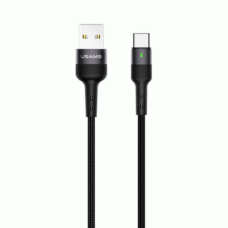 USAMS US-SJ313 U26 1m Type-C Charging And Data Cable -Color: Black