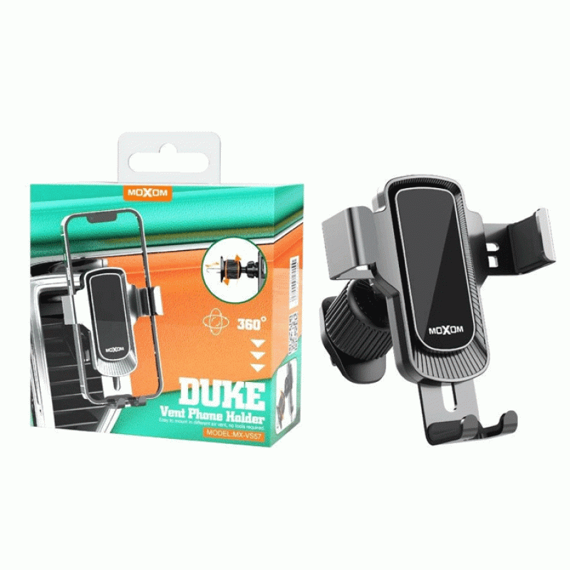 Moxom MX-VS57 Mobile Car Mount with Adjustable Hooks - Color: Black