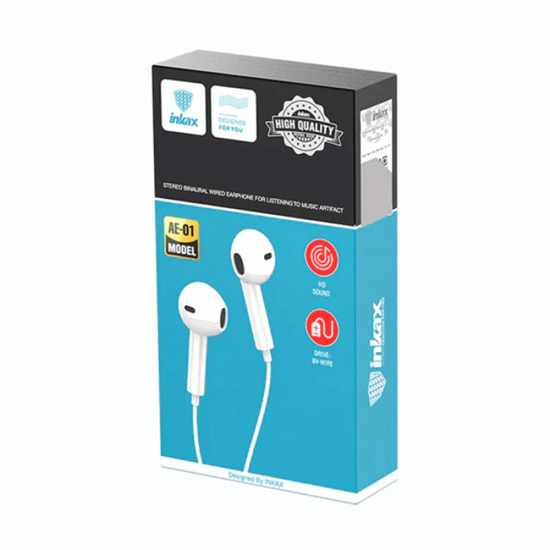 Inkax AE-01 Headphones hands free - Color: White