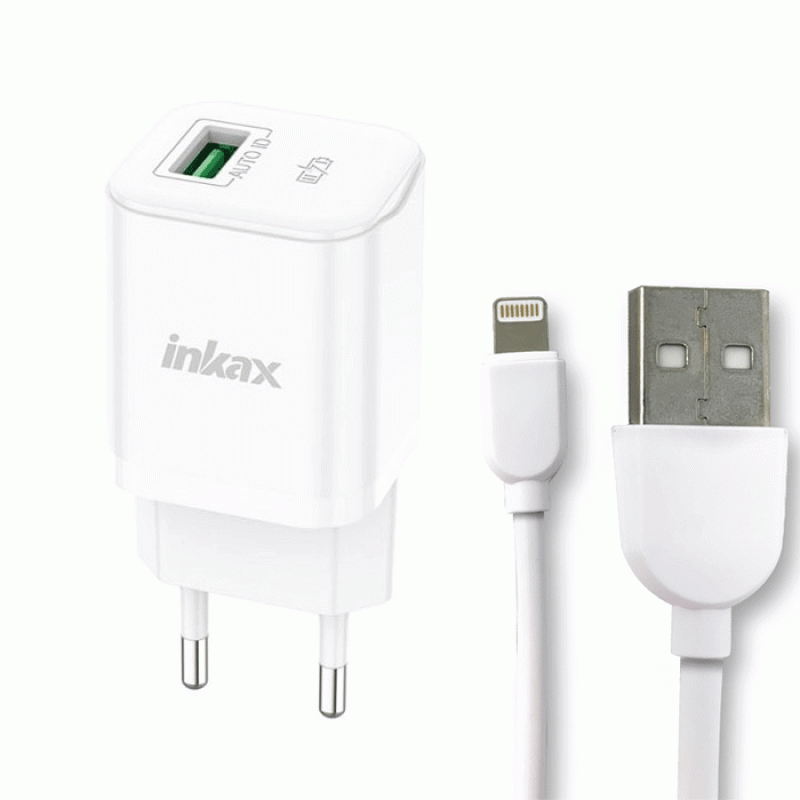 Inkax HC-01-Lightning  Charging Cable 1MM - Color: White