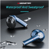 Monster XKT10 BT5.2 Wireless Bluetooth Headset Sports Earphones - Color: Blue