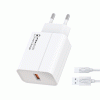 PZX P50 Charger With USB And Cable Type-C - Color: White