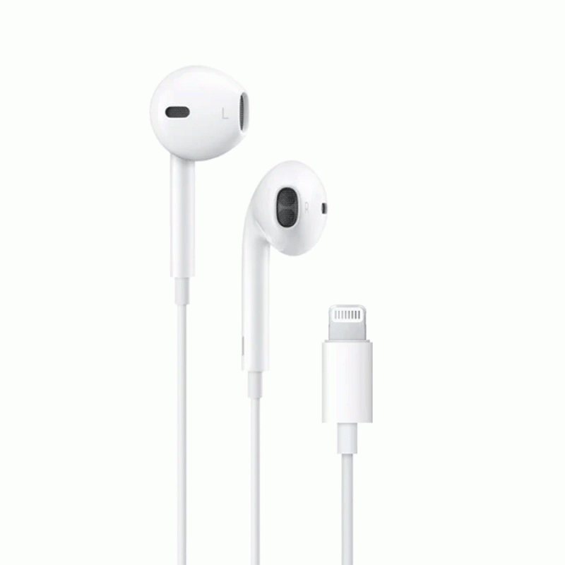 OEM Wired Earphones Headset Volume Control Lightning - Color: White