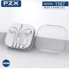 Wired Earphones PZX 1567 Headset Volume Control 1.2 MM Lightning - Color: White