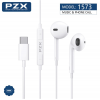 PZX 1573 Headphone Type-C Handsfree / Earphone - Color: White