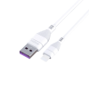 PZX v168 Fast Charging Cable 5A USB To Lightning 1.2m Data Cable - Color: White