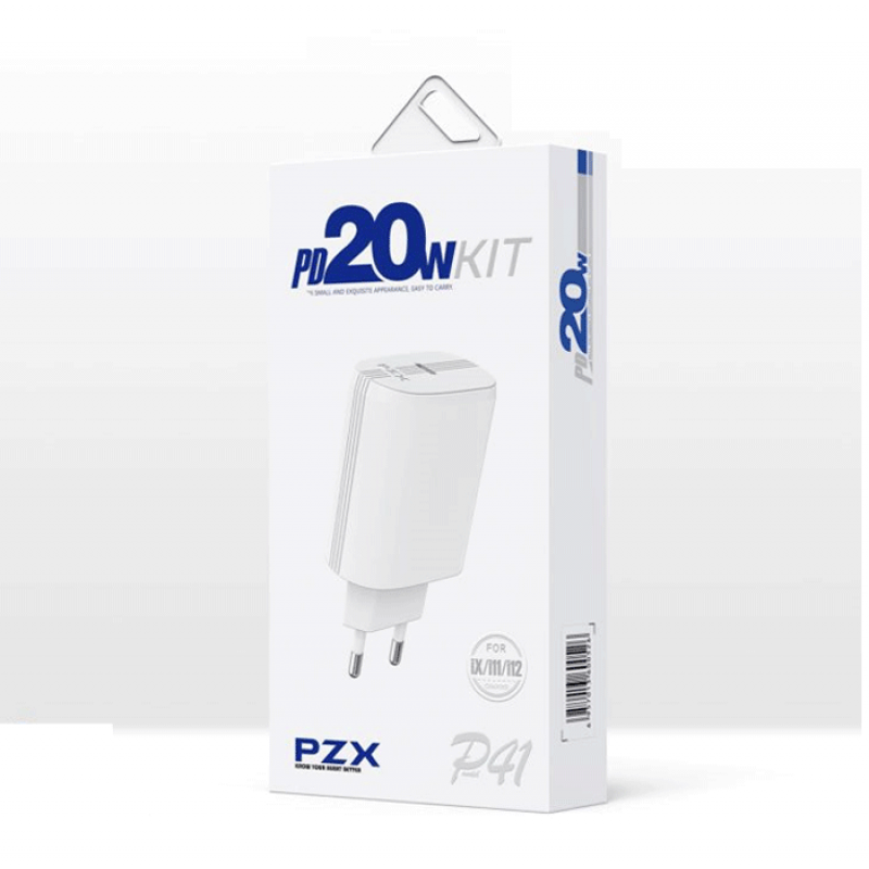 PZX P41  Traveling Type-C  Charger  5A / Q.C 5.0 - Color: White