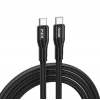 Pzx V187 New Design 2M E-MARK Nylon Cable 100W Fast Charging For Laptop - Color: Black