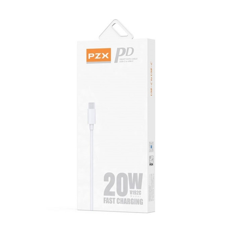 PZX V192C charging cable and data transfer  20W Type-C To Type-C 1M - colour: white