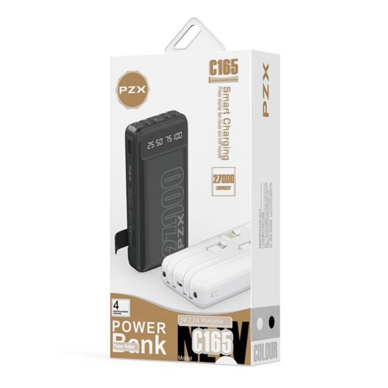 PZX Power Bank C165 - 27000mah -color: White