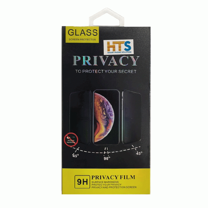 HTS Screen Protector Privacy Tempered Glass 5D For Apple iPhone X / XS / 11 Pro