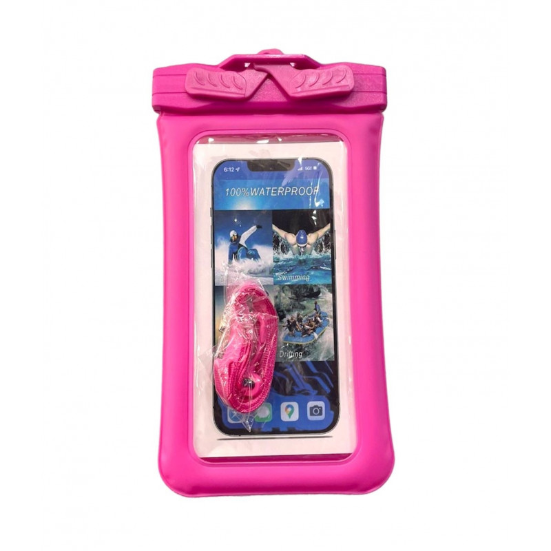 Waterproof Phone Case To 7" - Color: fuchsia