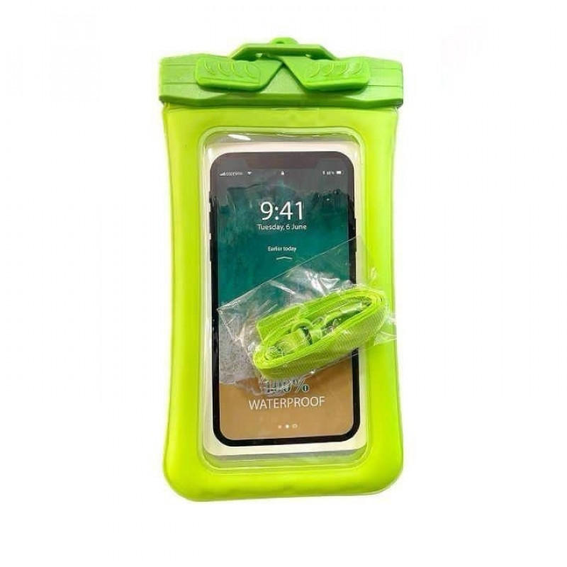 Waterproof Phone Case To 7" - Color: Green