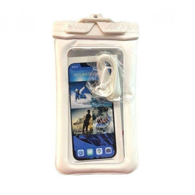 Waterproof Phone Case To 7" - Color: White