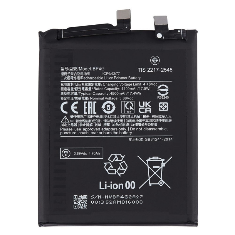 Compatible Battery Xiaomi BP4G 4500mAh For Xiaomi Mi 13