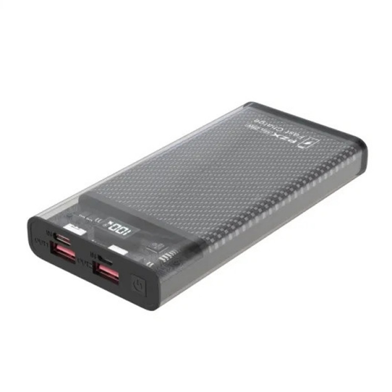 PZX V71 V2 Power Bank 10000mAh 25W με 2 Θύρες USB-A και Θύρα USB-C Μαύρο