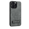 COBLUE CBSA24 LEATHER INCLUSIVE ANTI DROP STAND PHONE CASE FOR APPLE IPHONE 12/12 PRO - GREY