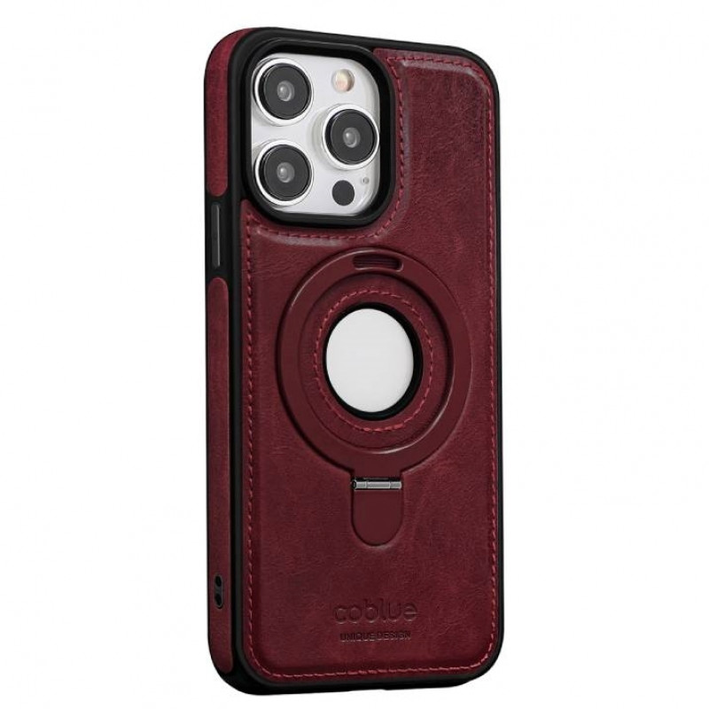 COBLUE CBSA26 INTEGRATED BRACKET MAGNETIC PHONE CASE FOR APPLE IPHONE 14 - BORDEAUX